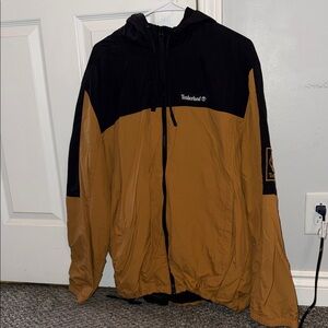 Timberland Men's Black and Tan Windbreaker